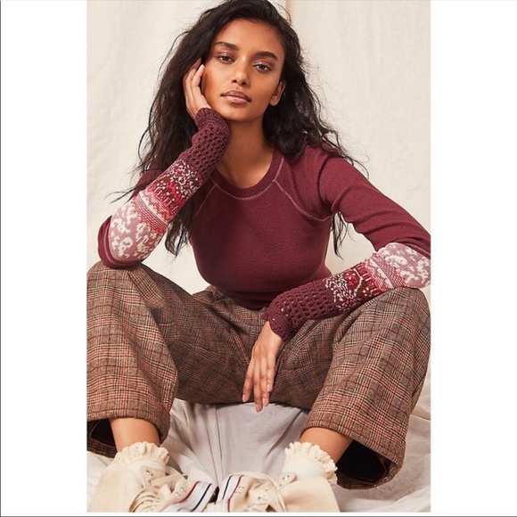 NWT Free People In The Mix Cuff Top - Picture 5 of 10